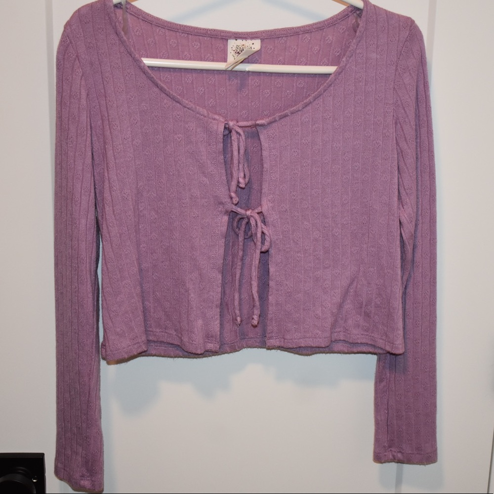 COPY - Light blue and pink long sleeves blouses
